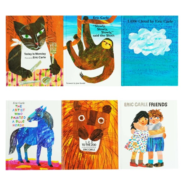 Eric Carle: A Classic Picture 6 Books Collection Set with Two-sided Poster Inside (6 Books-Hardback)