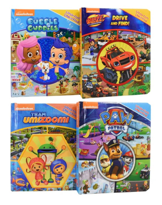 Nickelodeon Look and Find (Blaze and the Moster Machines, Paw Patrol, Bubble Guppies, Umizoomi) (4 Books 紙板書)