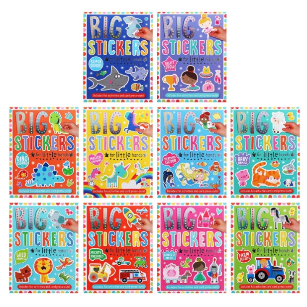 Big Stickers for Little Hands Assortment 10 Books Collection (10 Books)