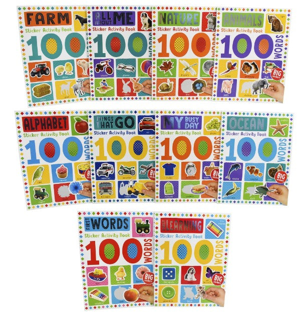 My First 100 Words Home Learning Sticker Activity 10 Books Set (10 Books)