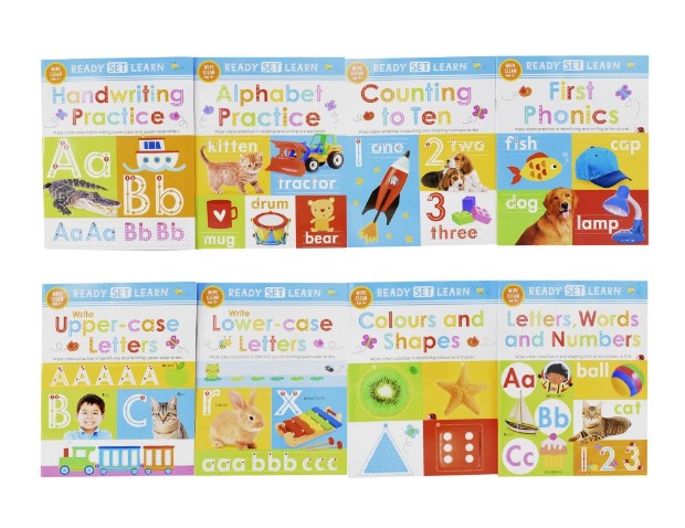 Ready Set Learn 8 Early Learning Wipe Clean Books (8 Books)