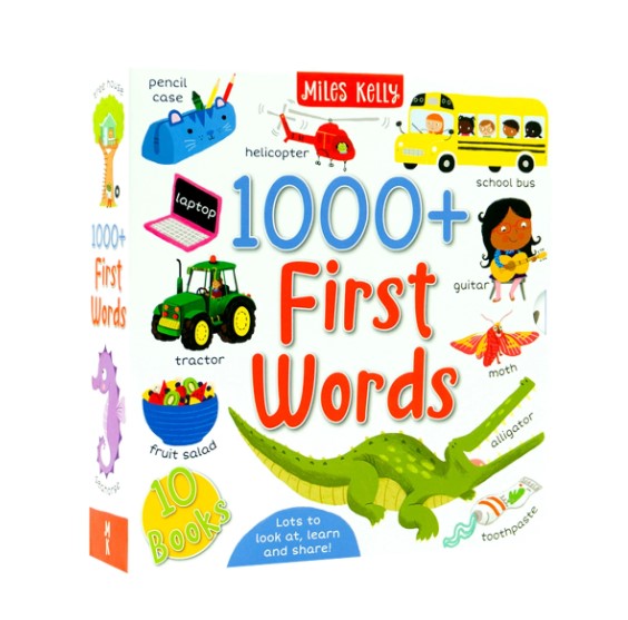 1000+ First Words By Miles Kelly: 10 Books Slipcase Set (10 Books)