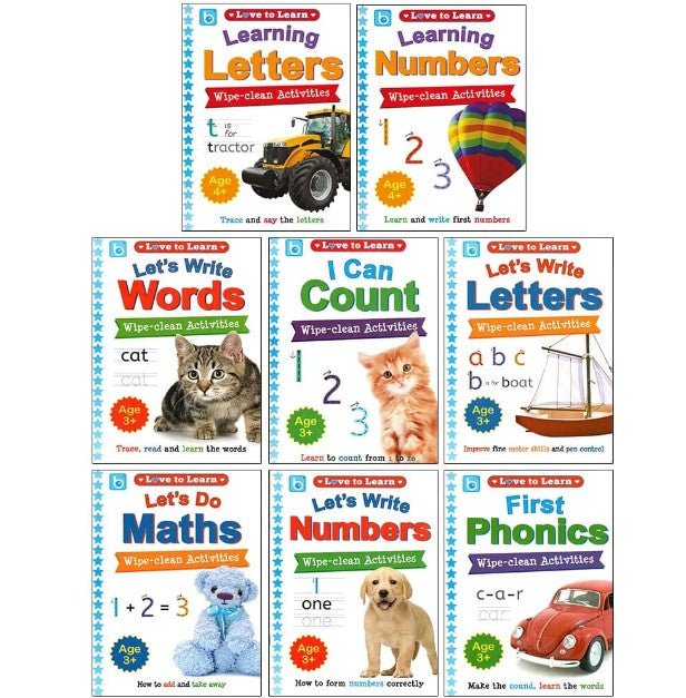 Lave to Learn Wipe Clean Activities 8 Books Collection Set (8 Books)